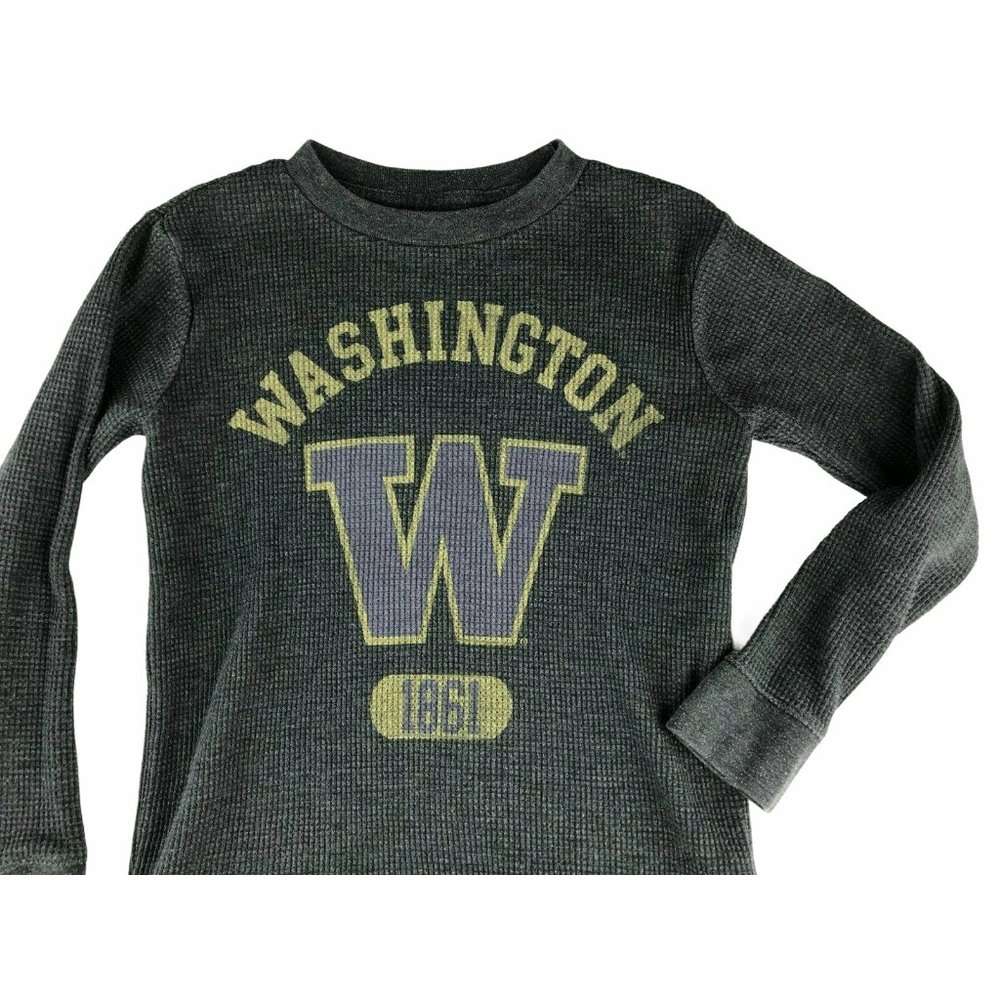 Kids Thermal Henley Shirt Long Sleeve UW Boy's XS